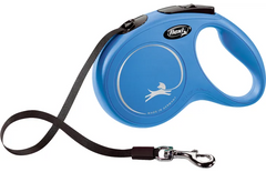 Flexi Laisse à enrouleur Classic Sangle Bleu