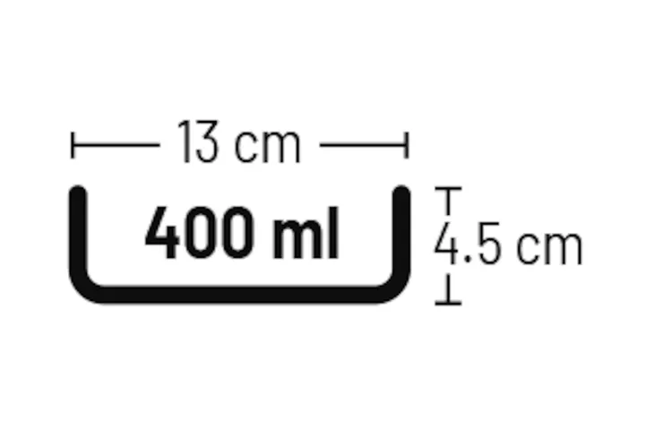 Gamelle en céramique Rocky Rond Noir &amp; Blanc 400 ML