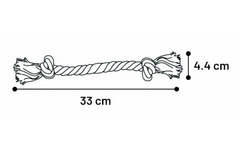 Flamingo Jouet pour Chien Kush Cordon avec 2 noeuds Brun