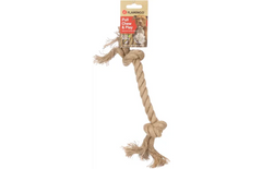 Flamingo Jouet pour Chien Kush Cordon avec 2 noeuds Brun