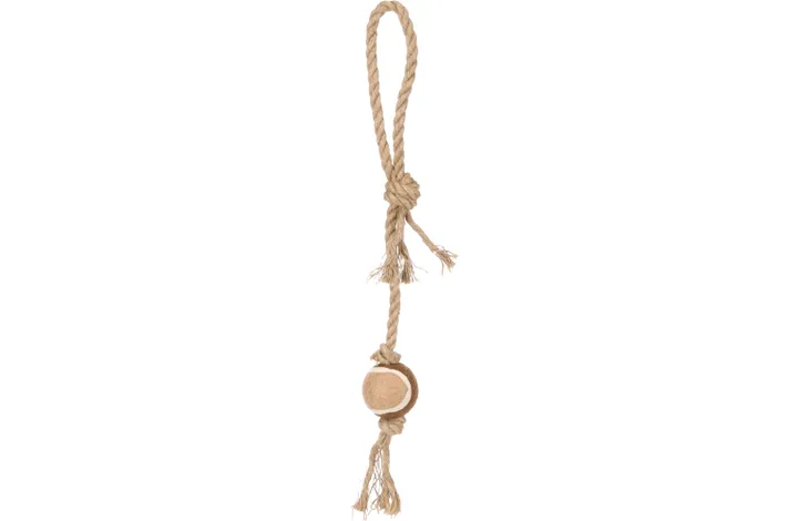 Flamingo Jouet pour Chien Kush Corde à tirer avec balle Brun