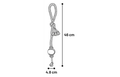 Flamingo Jouet pour Chien Kush Corde à tirer avec balle Brun