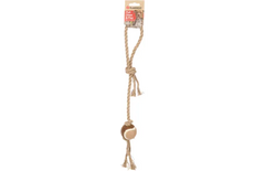 Flamingo Jouet pour Chien Kush Corde à tirer avec balle Brun