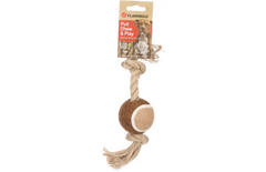 Flamingo Jouet pour Chien Kush Cordon avec 2 noeuds Brun