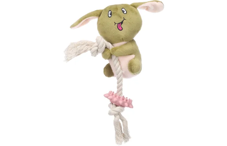 Flamingo Jouet pour Chien-Chiot Dadi Koala avec corde Vert