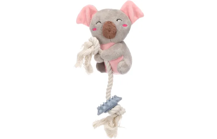 Flamingo Jouet pour Chien-Chiot Didi Koala avec corde Gris