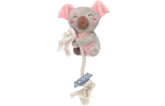 Flamingo Jouet pour Chien-Chiot Didi Koala avec corde Gris