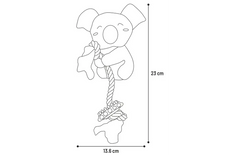 Flamingo Jouet pour Chien-Chiot Didi Koala avec corde Gris