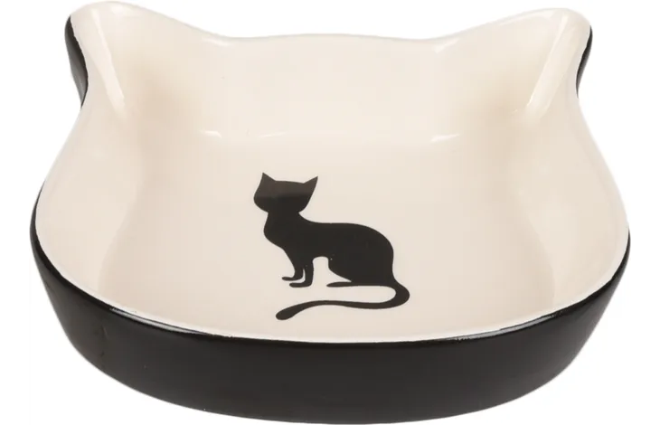 Flamingo Gamelle pour la nourriture et l'eau Nala Noir & Blanc 220 ML