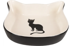 Flamingo Gamelle pour la nourriture et l'eau Nala Noir & Blanc 220 ML