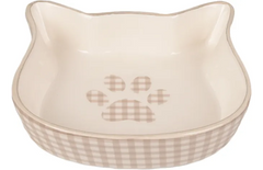 Flamingo Gamelle pour la nourriture et l'eau Mylo Beige & Blanc 220 ML