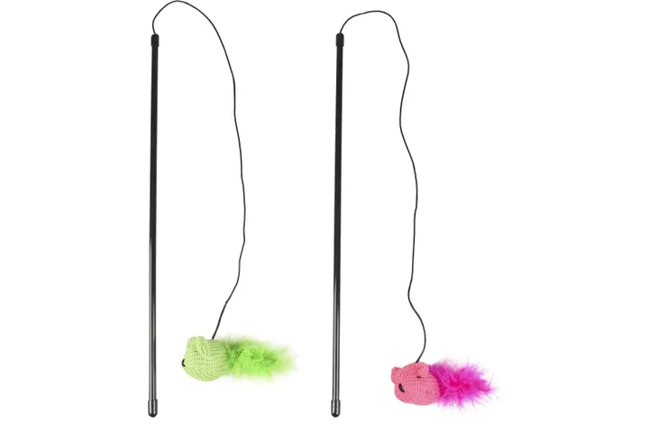 Flamingo Jouet pour Chat Vera Canne à pêche avec souris Plusieurs couleurs