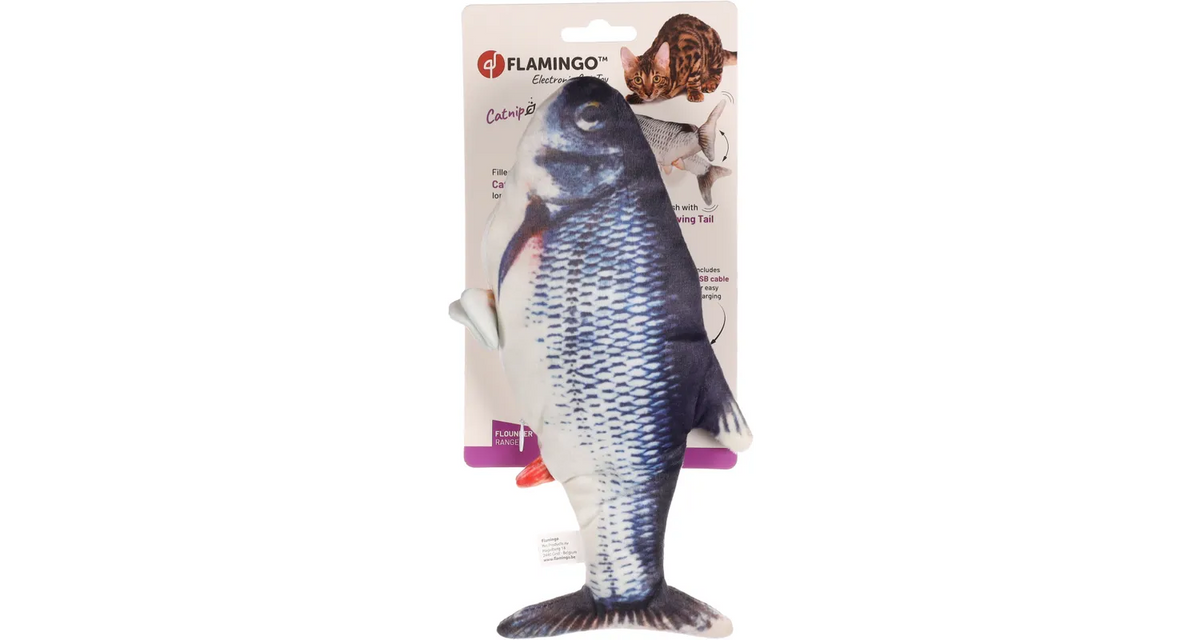 JOUET ÉLECTRONIQUE FLOUNDER POISSON GRIS