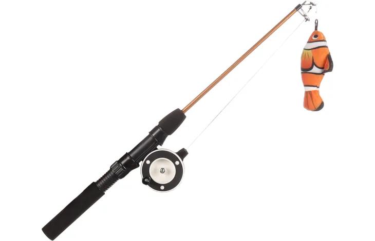 Jouet pour Chat Rodney Canne à pêche avec poisson Orange