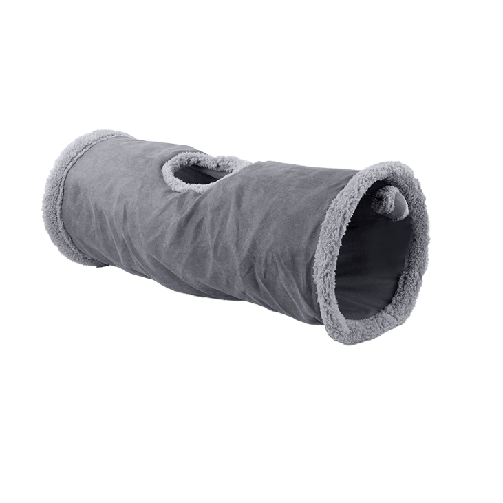 Find Me Cat Tunnel 66cm - Brown/Grey/Tan