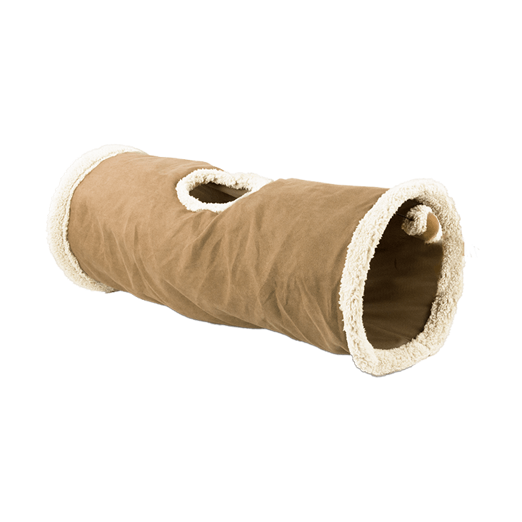 Find Me Cat Tunnel 66cm - Brown/Grey/Tan