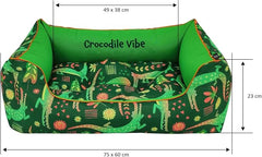 Coussin pour Chien et Chat Cazo Crocodile Vibe 75x60cm