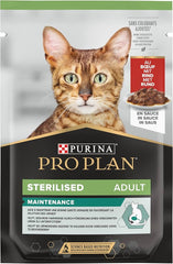 Pro Plan® Aliment Humide Chat Sterilised Nutrisavour™ En Sauce Au Boeuf 85G