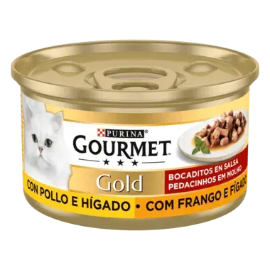 PURINA® GOURMET® GOLD ALIMENT HUMIDE CHAT  CROCS À LA SAUCE POULET ET FOIE 85 G