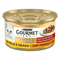 PURINA® GOURMET® GOLD ALIMENT HUMIDE CHAT  CROCS À LA SAUCE POULET ET FOIE 85 G