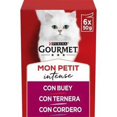 PURINA® GOURMET® MON PETIT ALIMENT HUMIDE CHAT Sélection de viandes (BŒUF, VEAU ET AGNEAU) 6x50G