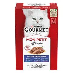 PURINA® GOURMET® MON PETIT ALIMENT HUMIDE CHAT Sélection de poissons (THON, SAUMON ET TRUITE) 6x50G