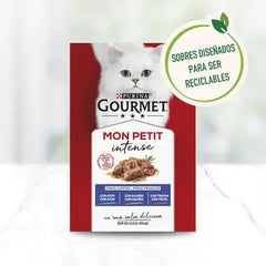 PURINA® GOURMET® MON PETIT ALIMENT HUMIDE CHAT Sélection de poissons (THON, SAUMON ET TRUITE) 6x50G
