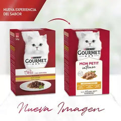 PURINA® GOURMET® MON PETIT ALIMENT HUMIDE CHAT Sélection de volailles (POULET, CANARD ET DINDE) 6x50G