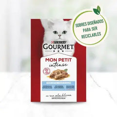 PURINA® GOURMET® MON PETIT ALIMENT HUMIDE CHAT Sélection de poissons (SARDINES, SAUMON, CABILLAUD) 6x50G