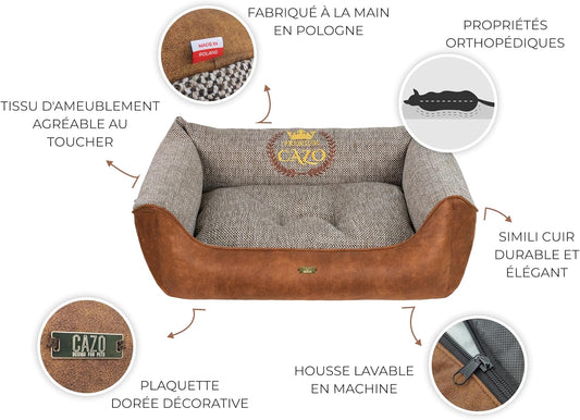 Cazo - Coussin pour Chien et Chat Corbeille Soft Premium