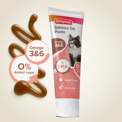 Pâte au saumon Supplément pour Chat spécial beauté du pelage 100 g
