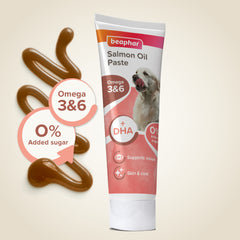 Beaphar Pâte d’huile de saumon Supplément pour Chien 100 g