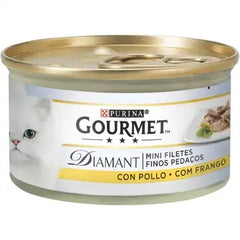 PURINA® GOURMET® DIAMANT ALIMENT HUMIDE CHAT Fines tranches de viande rôtie avec du poulet 85G