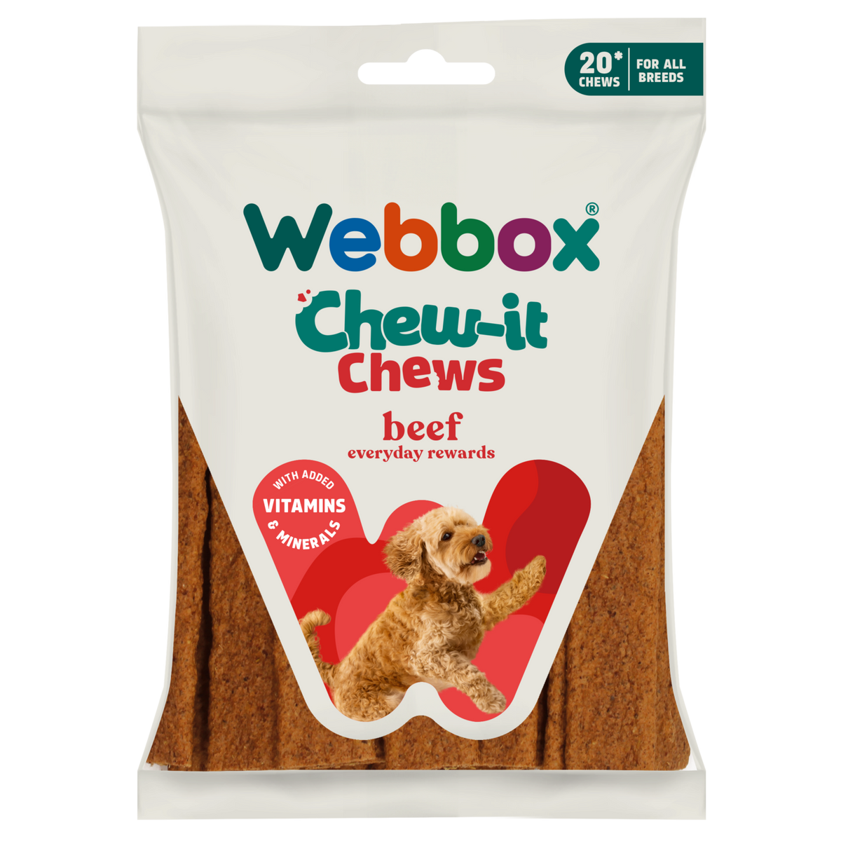 Webbox Meaty Chew-it Chews Beef Dog Treats 200g