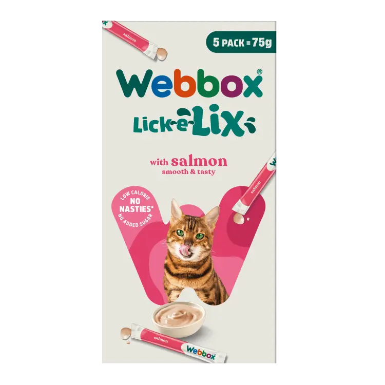 Webbox Lick-e-Lix Salmon Cat Treats (5x15g)