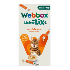 Webbox Lick-e-Lix Chicken Cat Treats (5x15g)