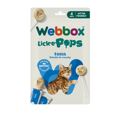 Webbox Lick-e-Pops friandises pour chat au thon 4 pcs