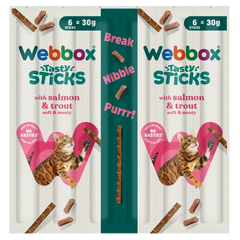 Webbox Cat Tasty Sticks saumon et à la truite 30 G (6pcs)
