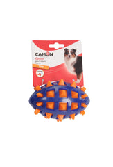 Jouet pour Chien Ballon de rugby TPR bicolore avec pointes et couinements