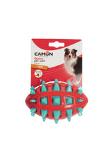 Jouet pour Chien Ballon de rugby TPR bicolore avec pointes et couinements