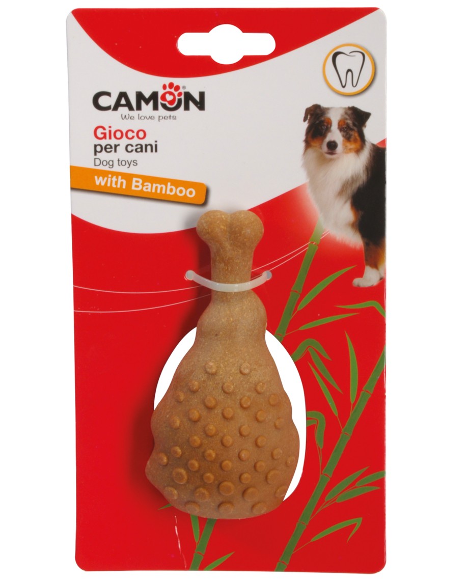 Camon Jouet Pour Chien Cuisseau de poulet  avec du bambou 11 cm