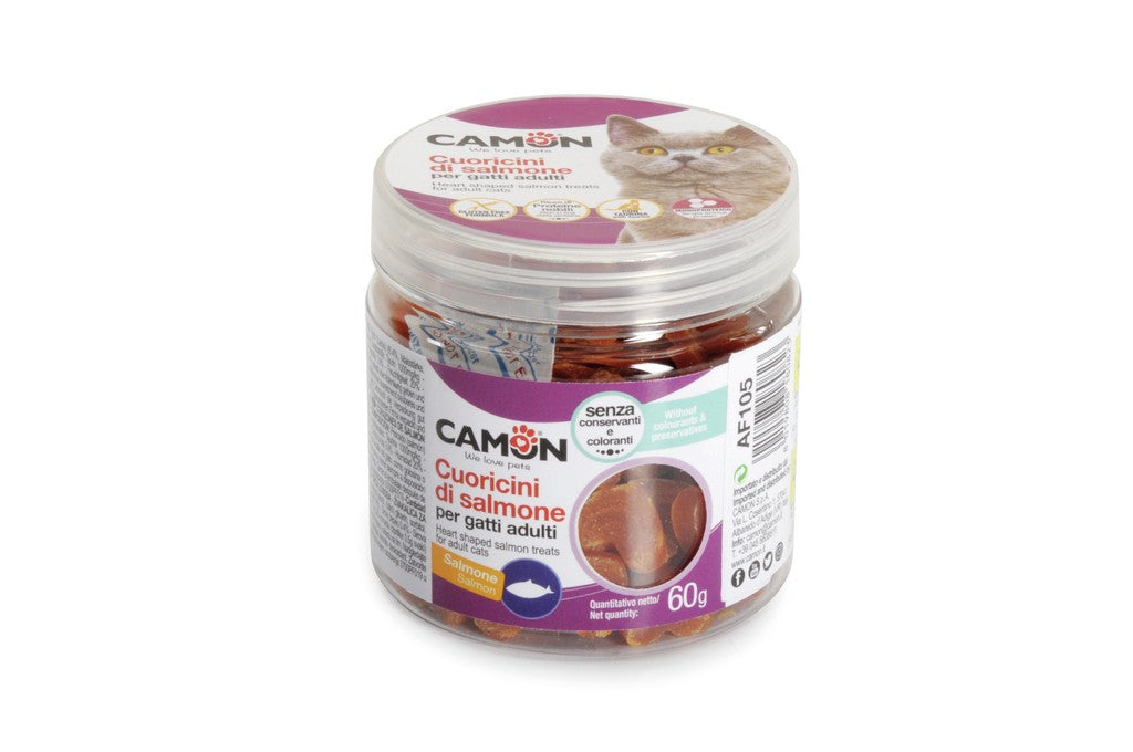 Coeurs de saumon pour chat 60g