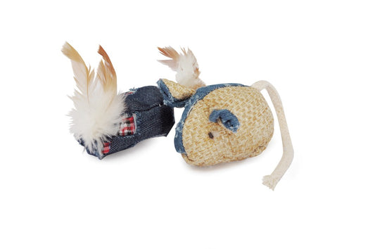 Jouet pour Chat Cylindre et Souris en tissu
