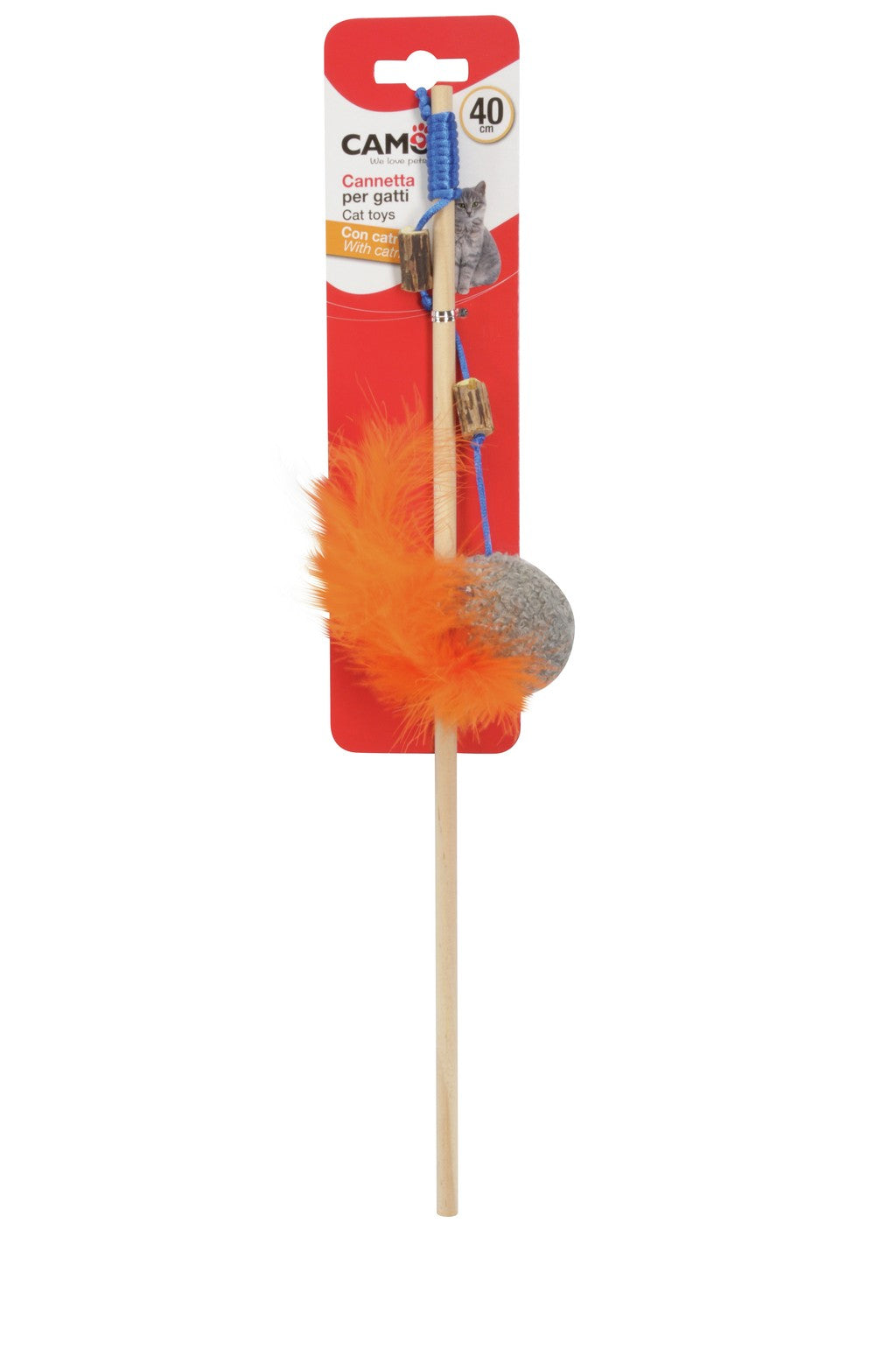 Jouet pour chat - pipe à balle avec plume avec herbe à chat