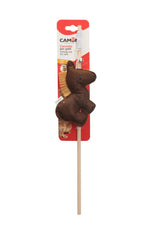 Jouet pour chats - polyester et canal en bois 4 sujets avec cloche