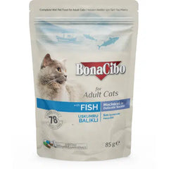 Bonacibo Premium Morceaux en sauce pour chat adulte au poisson 85g
