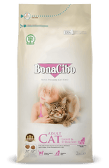 Bonacibo Aliment Sec pour Chat Low Grain Light/Stérilisés poulet 2 Kg