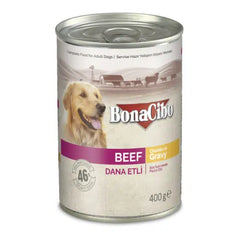 Bonacibo Pâté Premium pour chien au bœuf – morceaux en sauce 395g