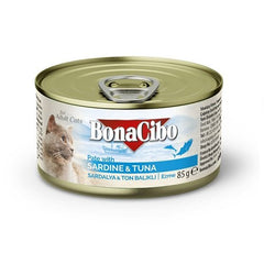 Bonacibo Aliment Humide Chat Adulte Sardine Et Thon Pâte 85g