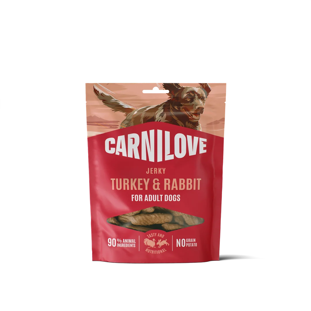 Carnilove Turkey & Rabbit JERKY Snack for Dogs 100g